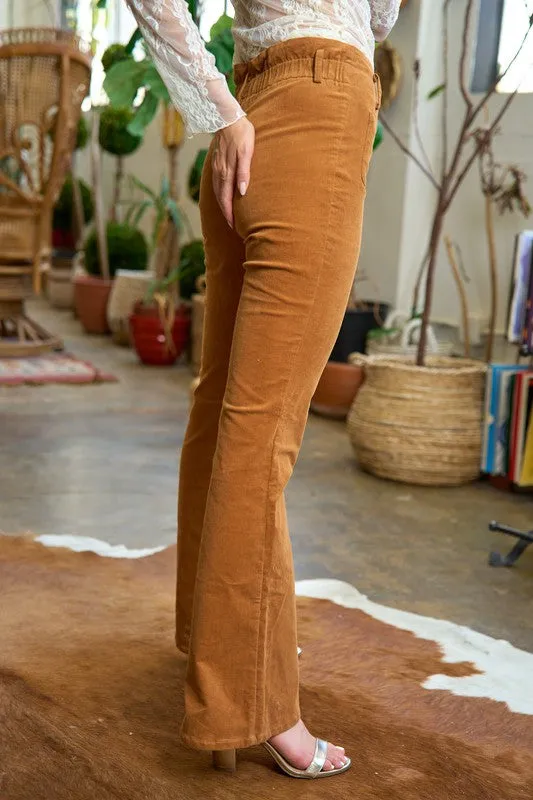 Plus Corduroy Flare Pants