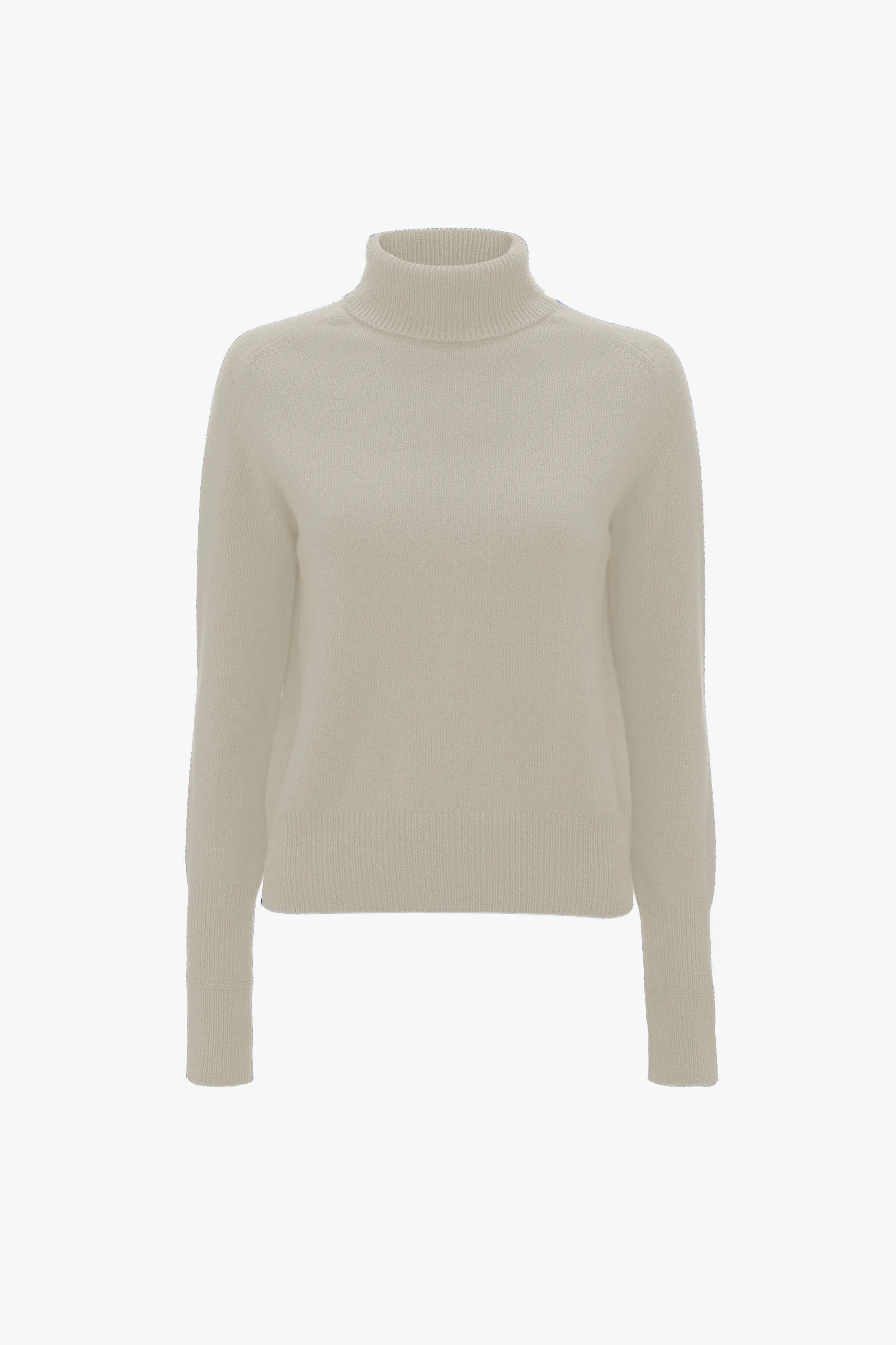 Polo Neck Jumper In Ivory