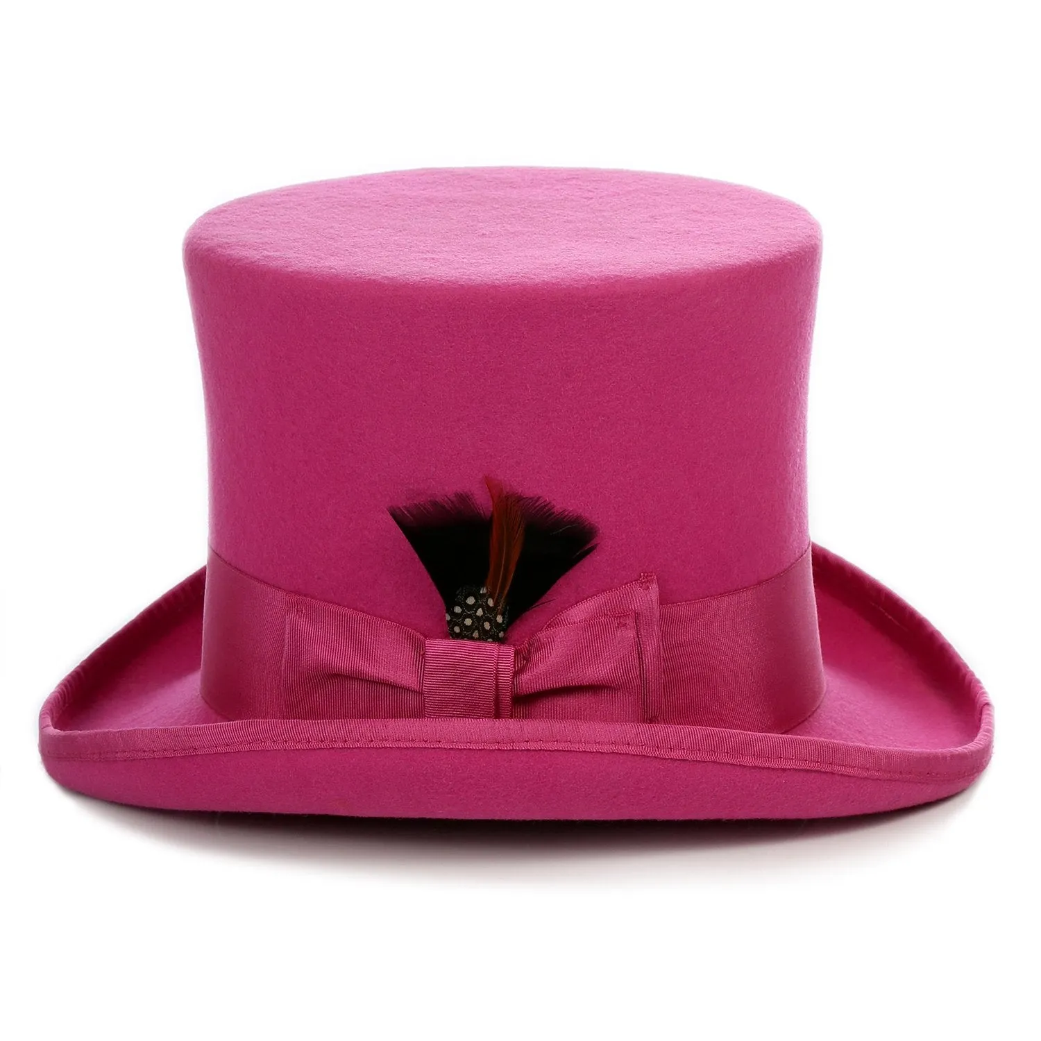 Premium Wool Fuchsia Top Hat