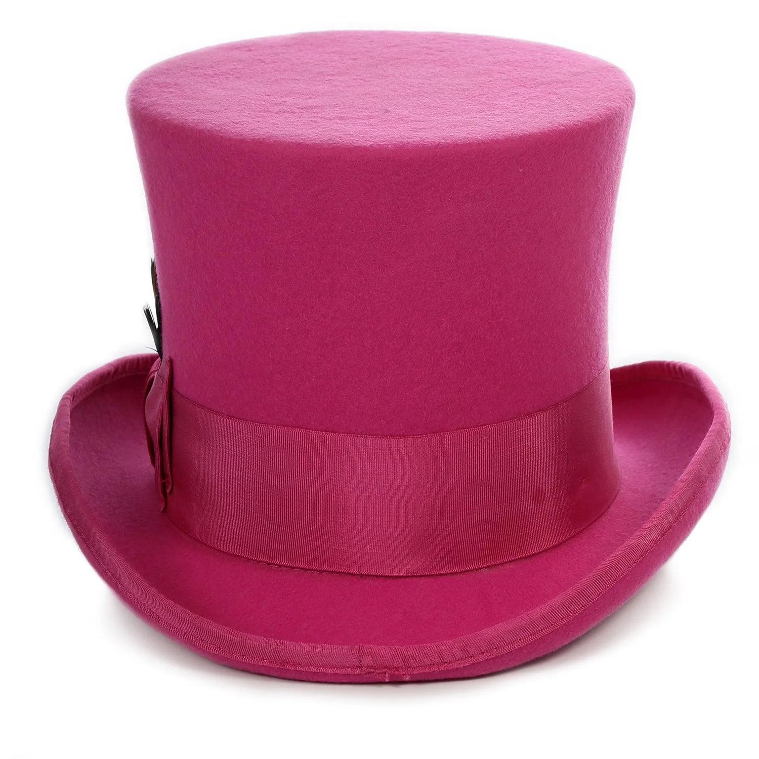 Premium Wool Fuchsia Top Hat