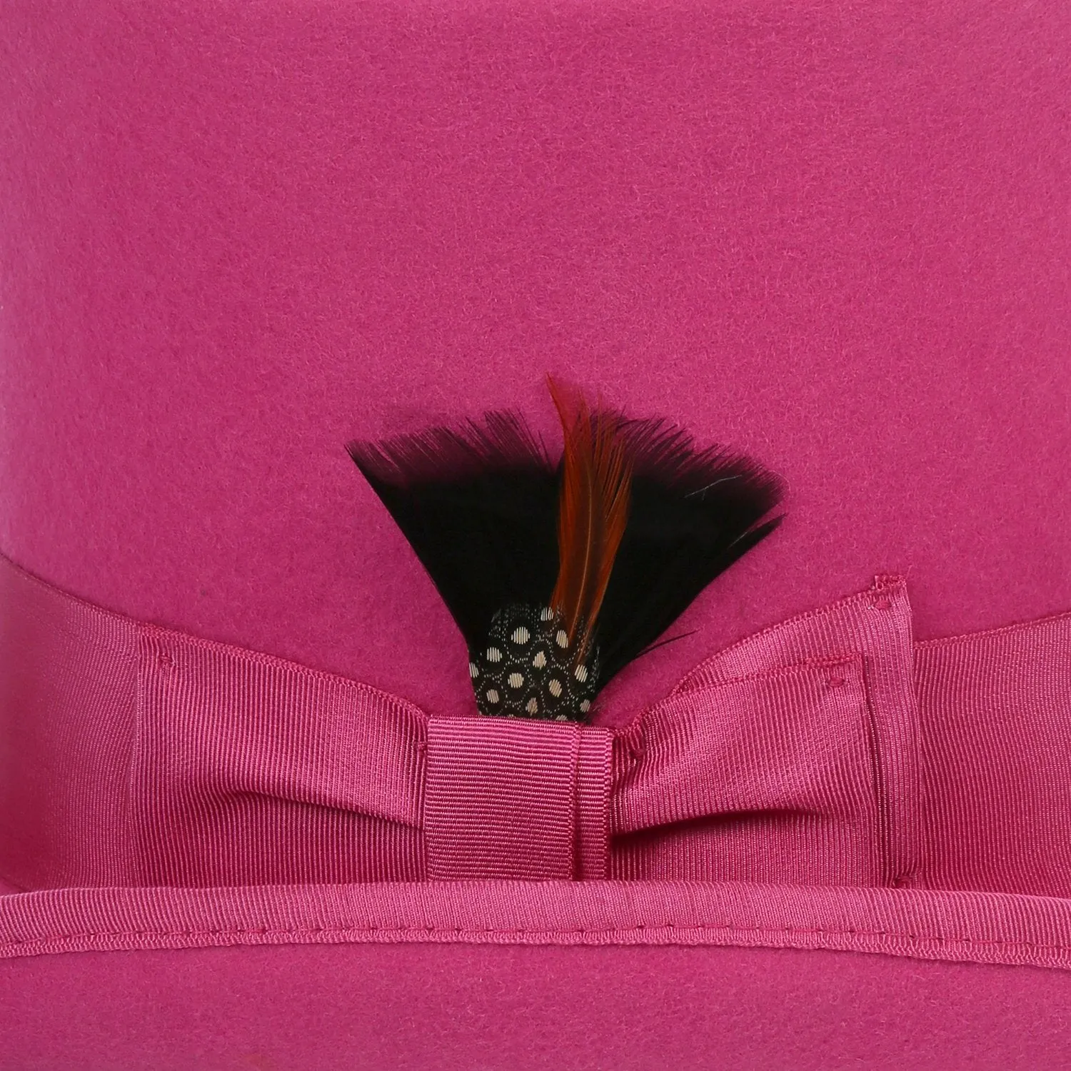 Premium Wool Fuchsia Top Hat