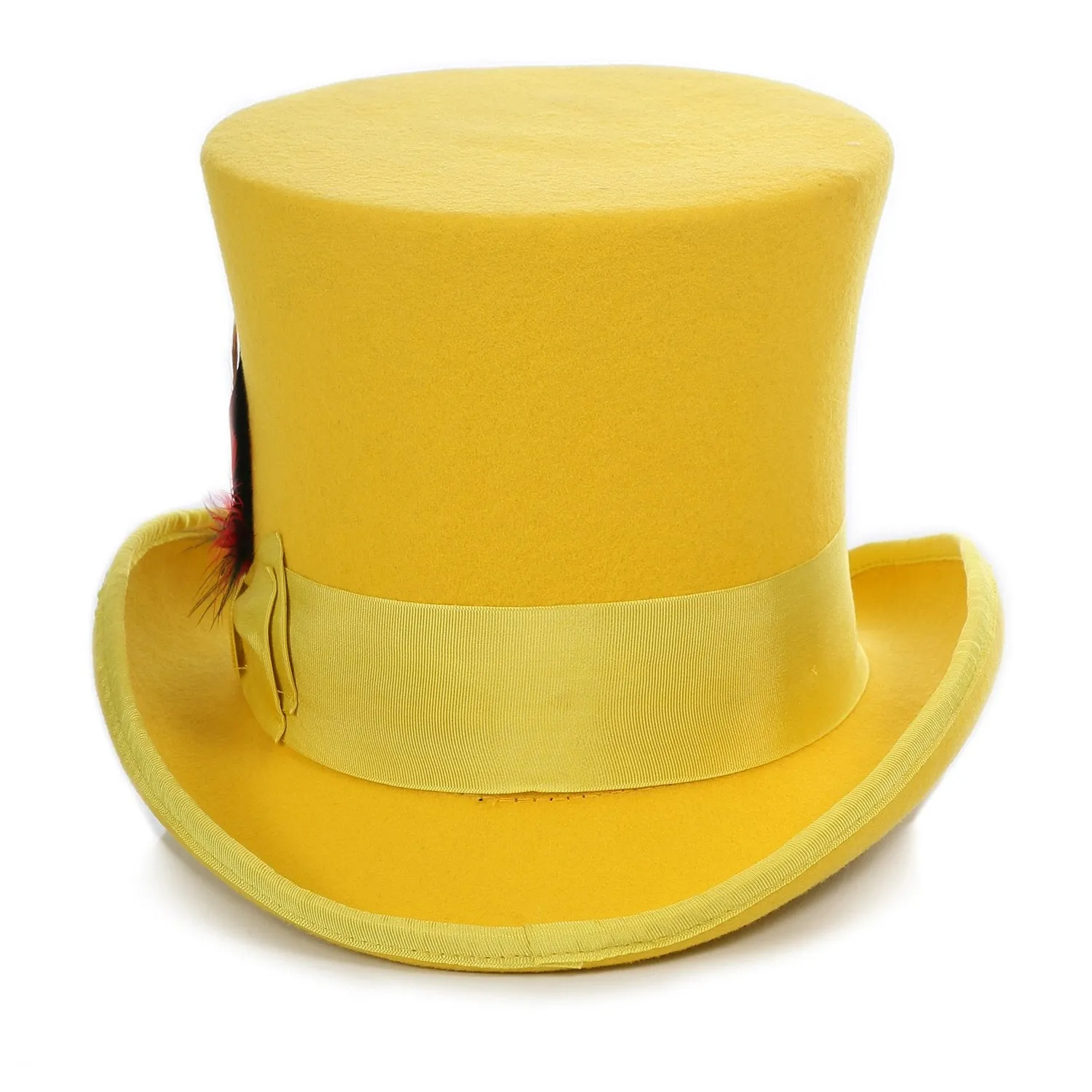 Premium Wool Yellow Victorian Top Hat