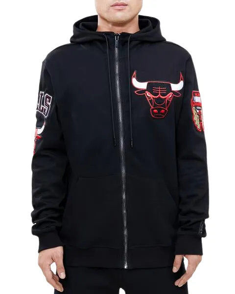 PRO STANDARD CHICAGO BULLS LOGO ZIPPER HOODY