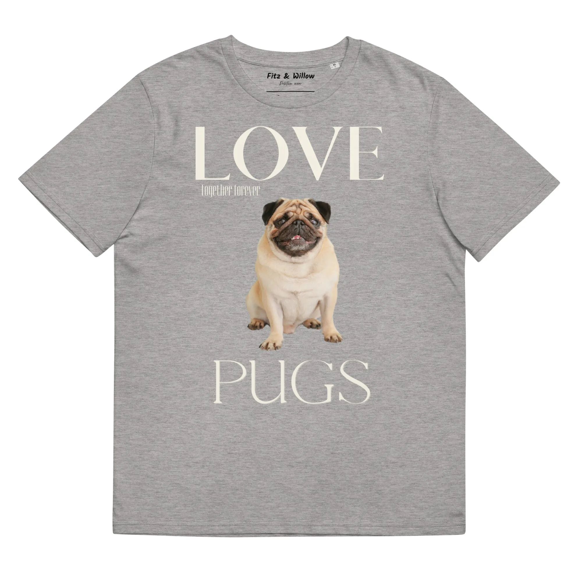 Pug Lovers, organic cotton t-shirt