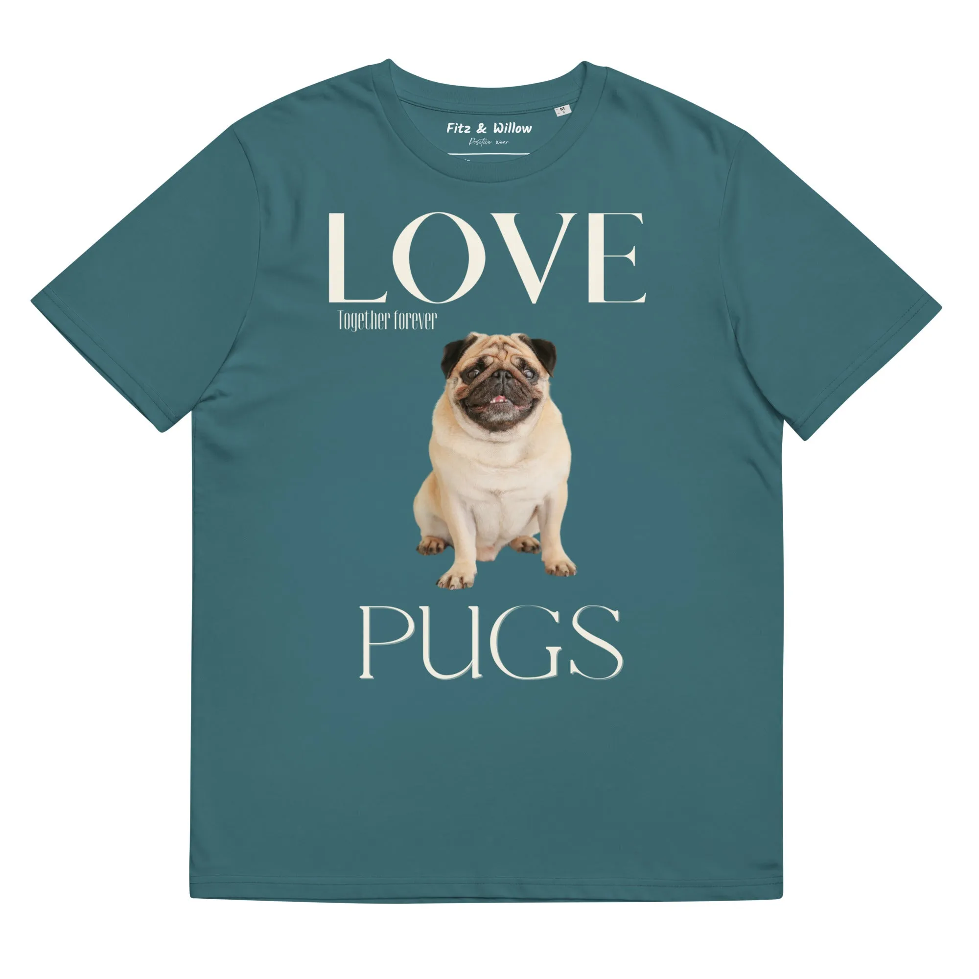 Pug Lovers, organic cotton t-shirt