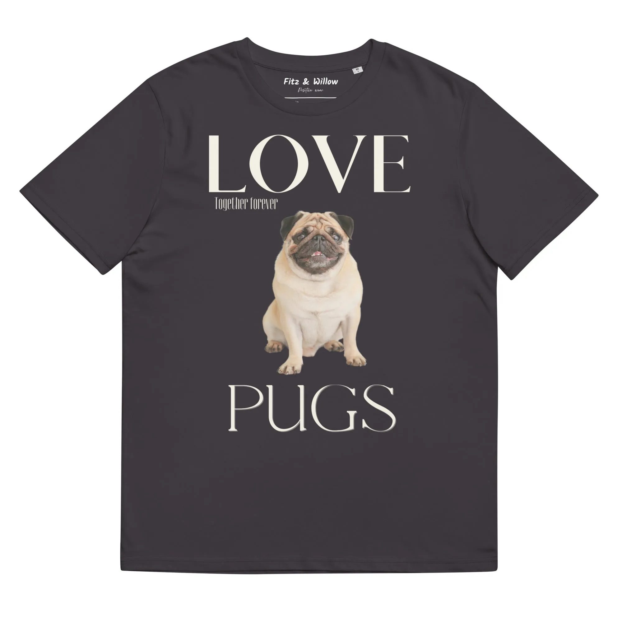 Pug Lovers, organic cotton t-shirt