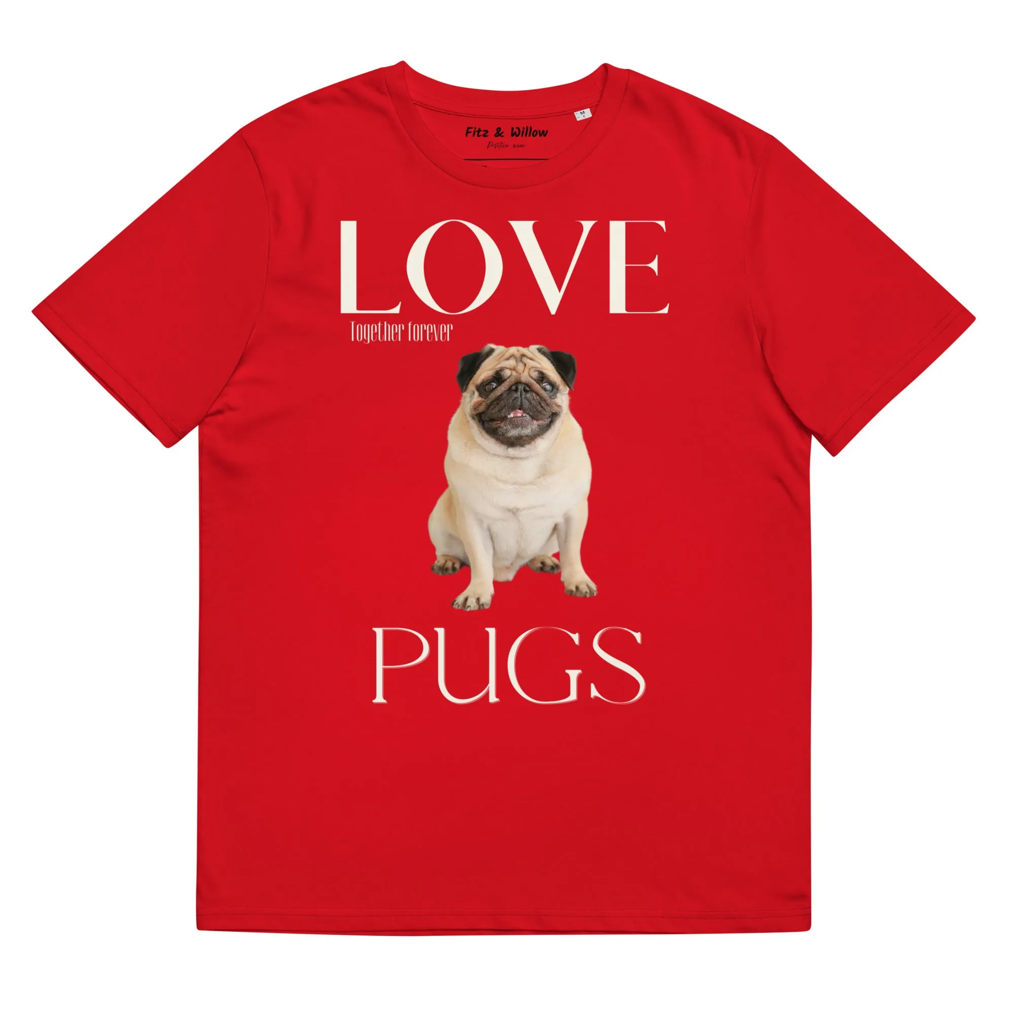 Pug Lovers, organic cotton t-shirt