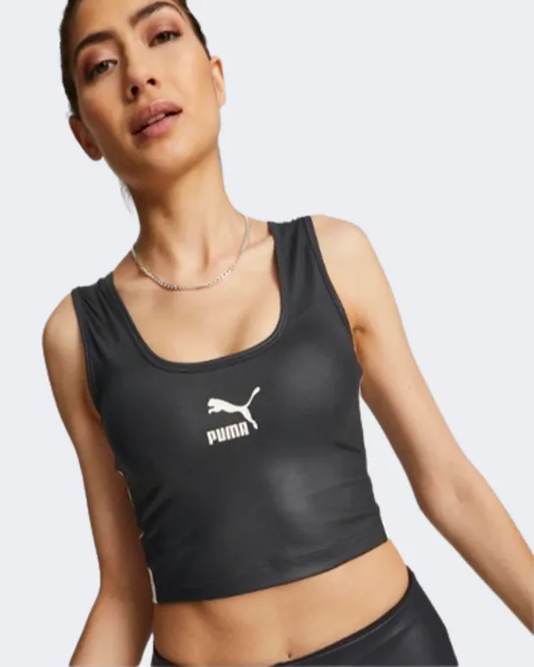 Puma T7 Shiny Cropped Women Lifestyle Tank Black 535712-01