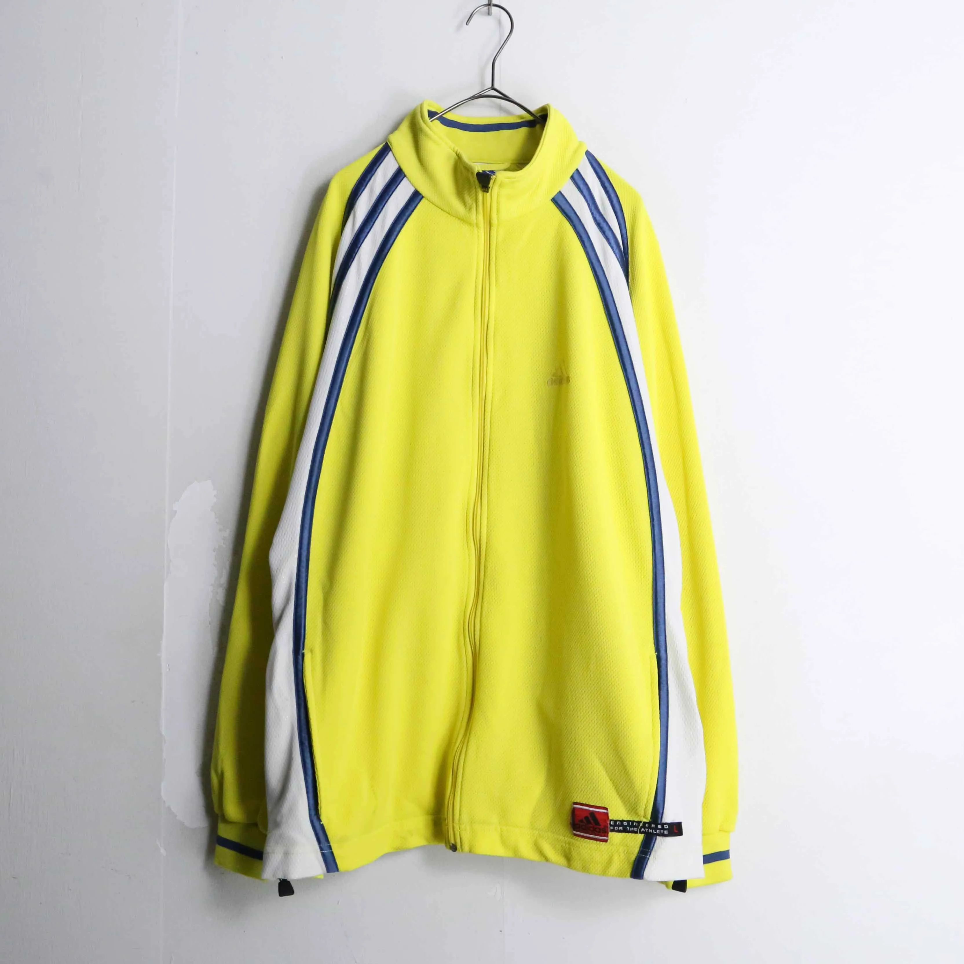 "adidas" yellow color mesh track jacket