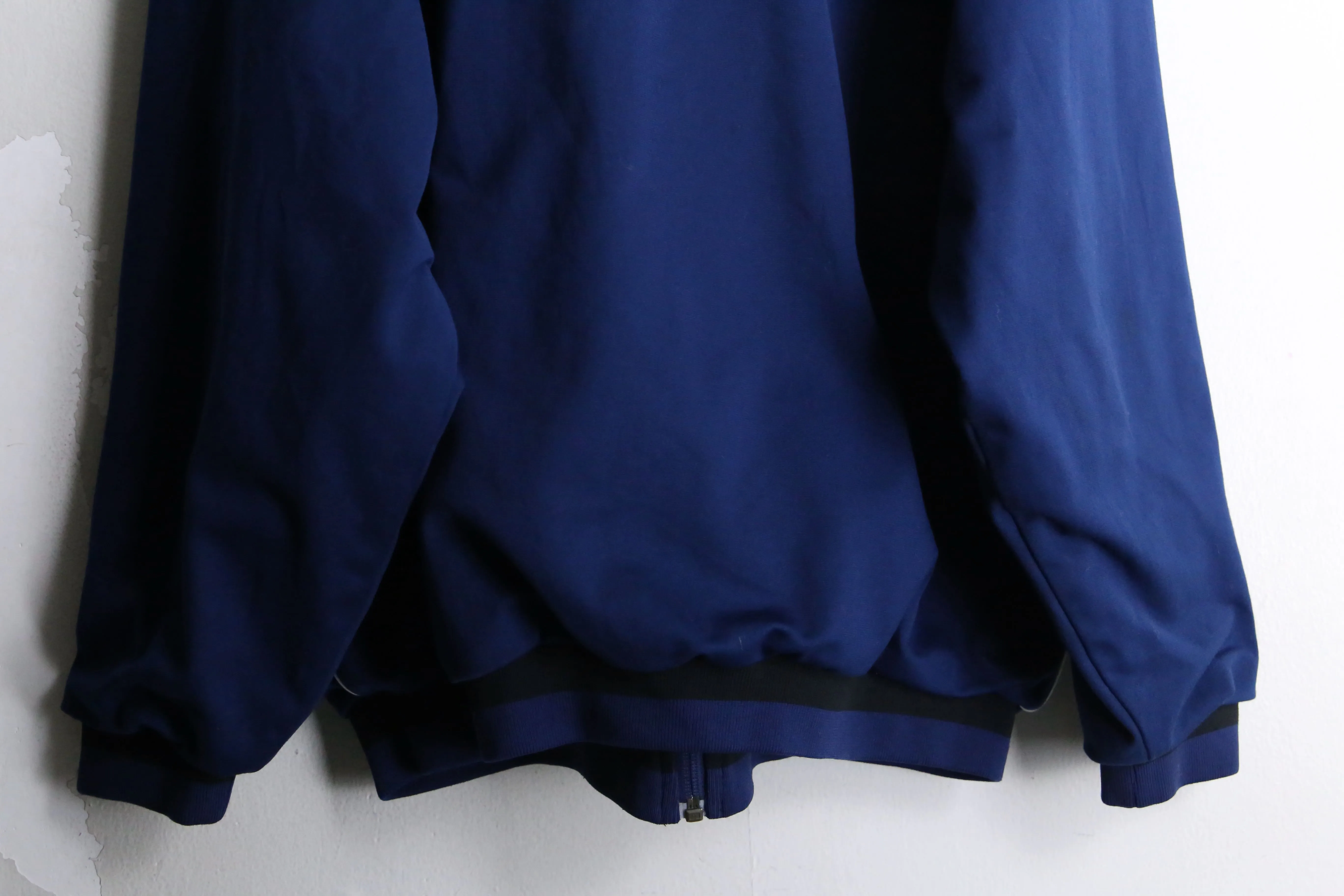 "DIADORA" blue × black reversible track jacket