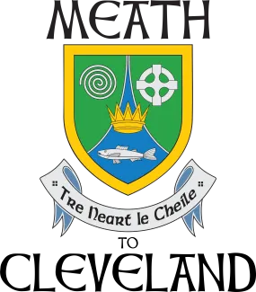 "Meath to Cle" Irish Counties Design on Gray