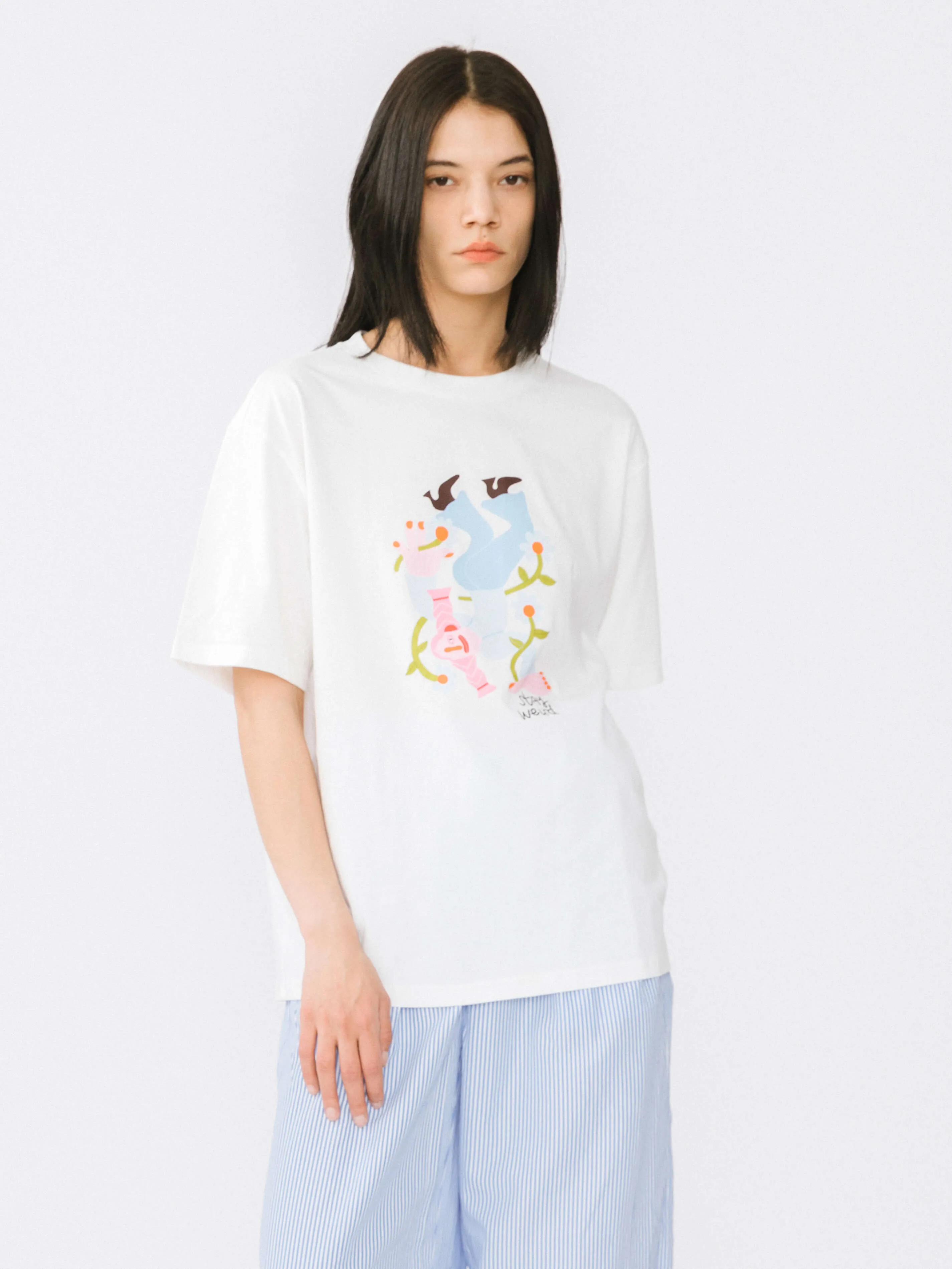 "Stay Weird" Oversized Printed T-Shirt