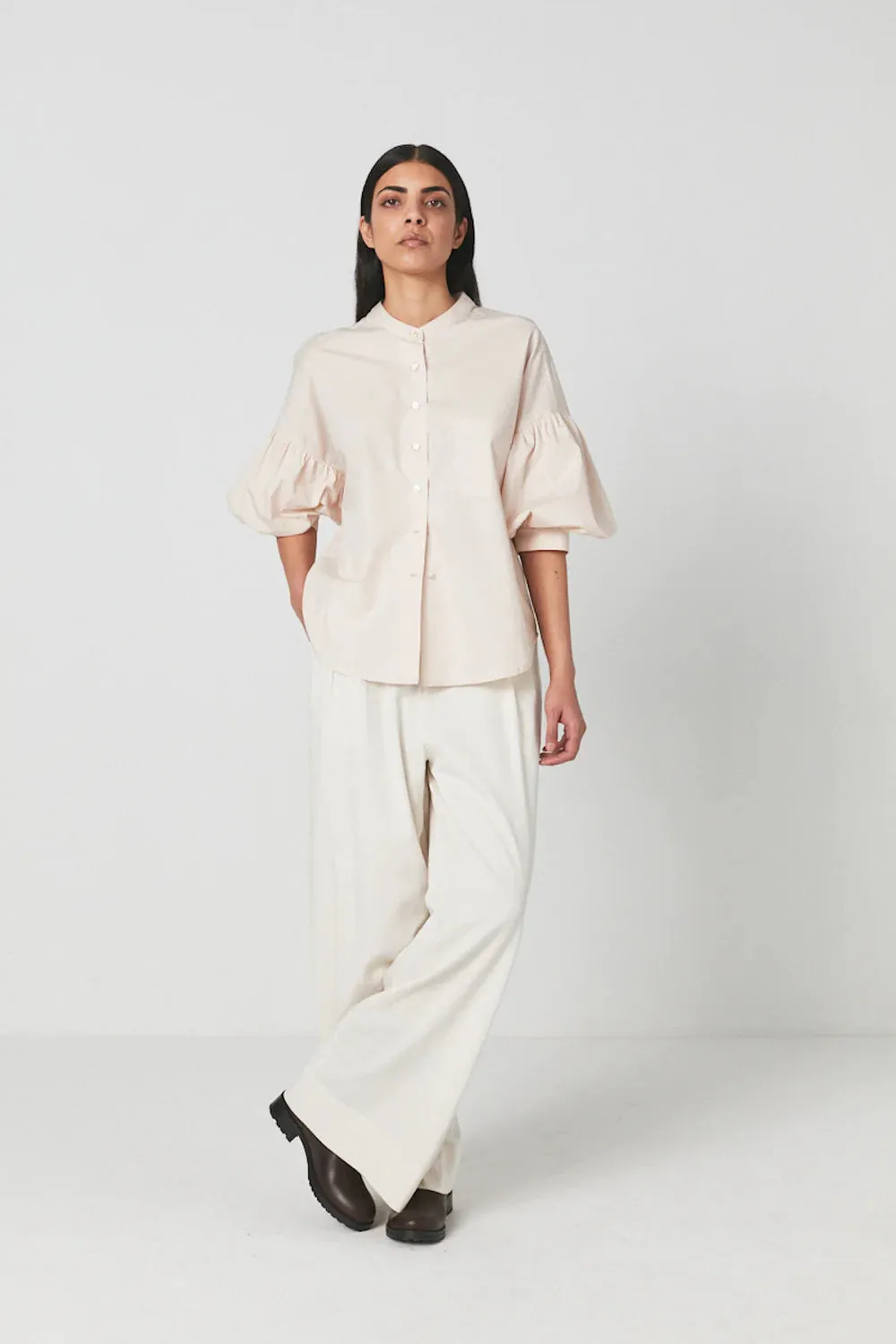 Rabens Saloner Tamara Shirt in Oatmeal