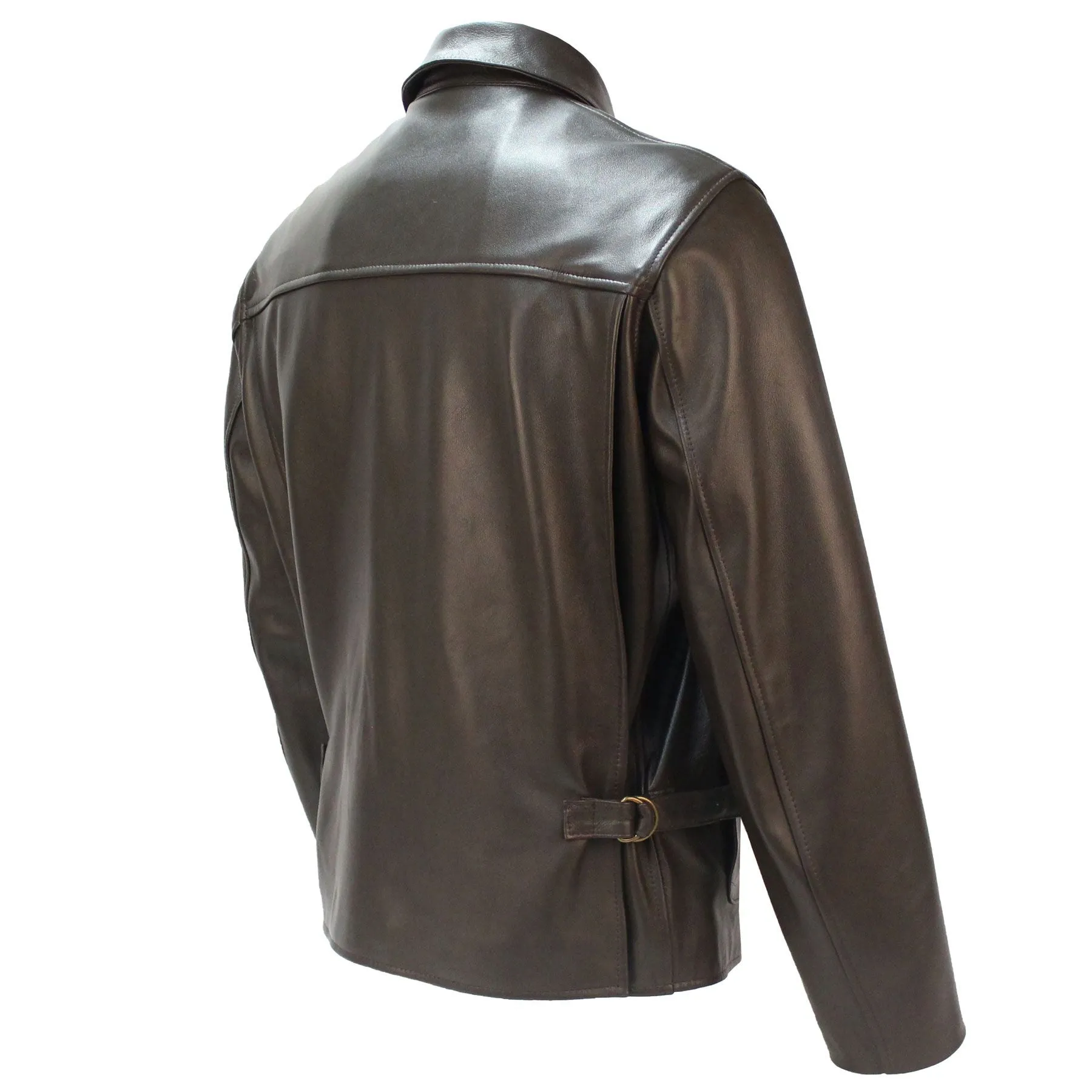 Raiders of Lost Ark Leather Jacket in Brown Lambskin  Indiana Jones