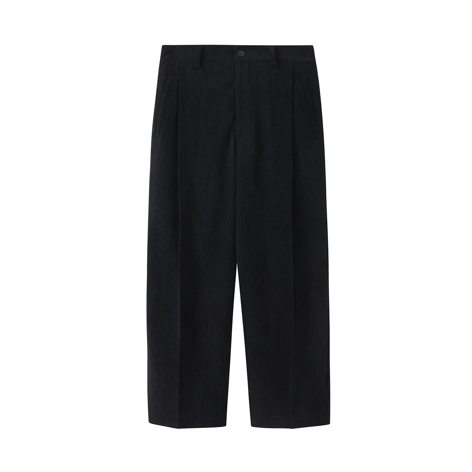 Relaxed Wide-Leg Slightly Stretchy Cropped Pants