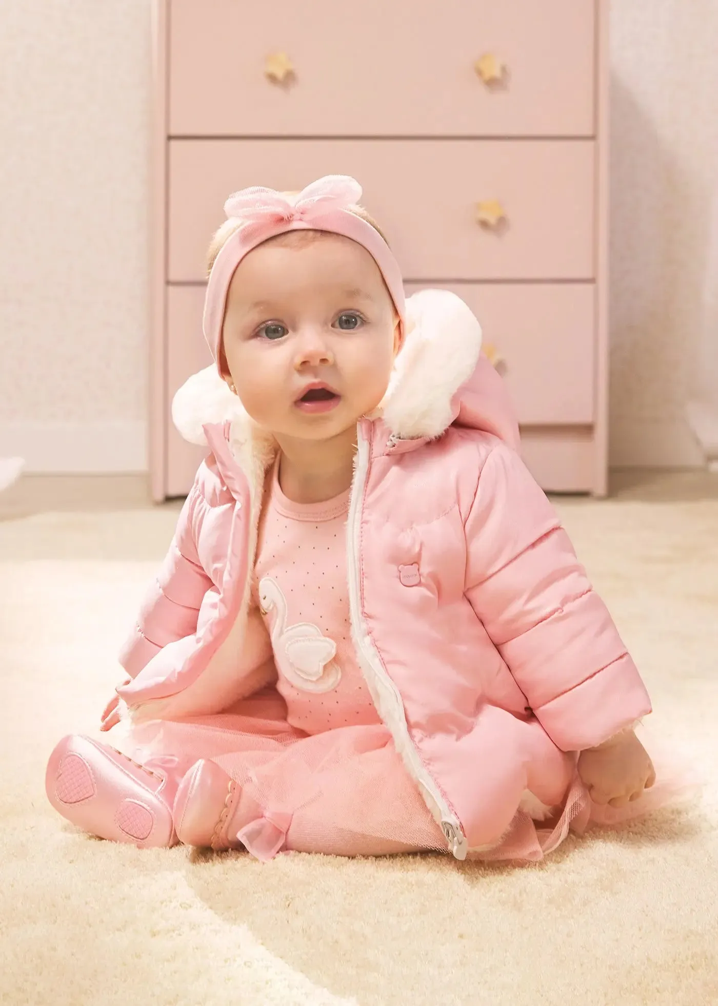 Reversible Faux Fur Coat Newborn | Mayoral