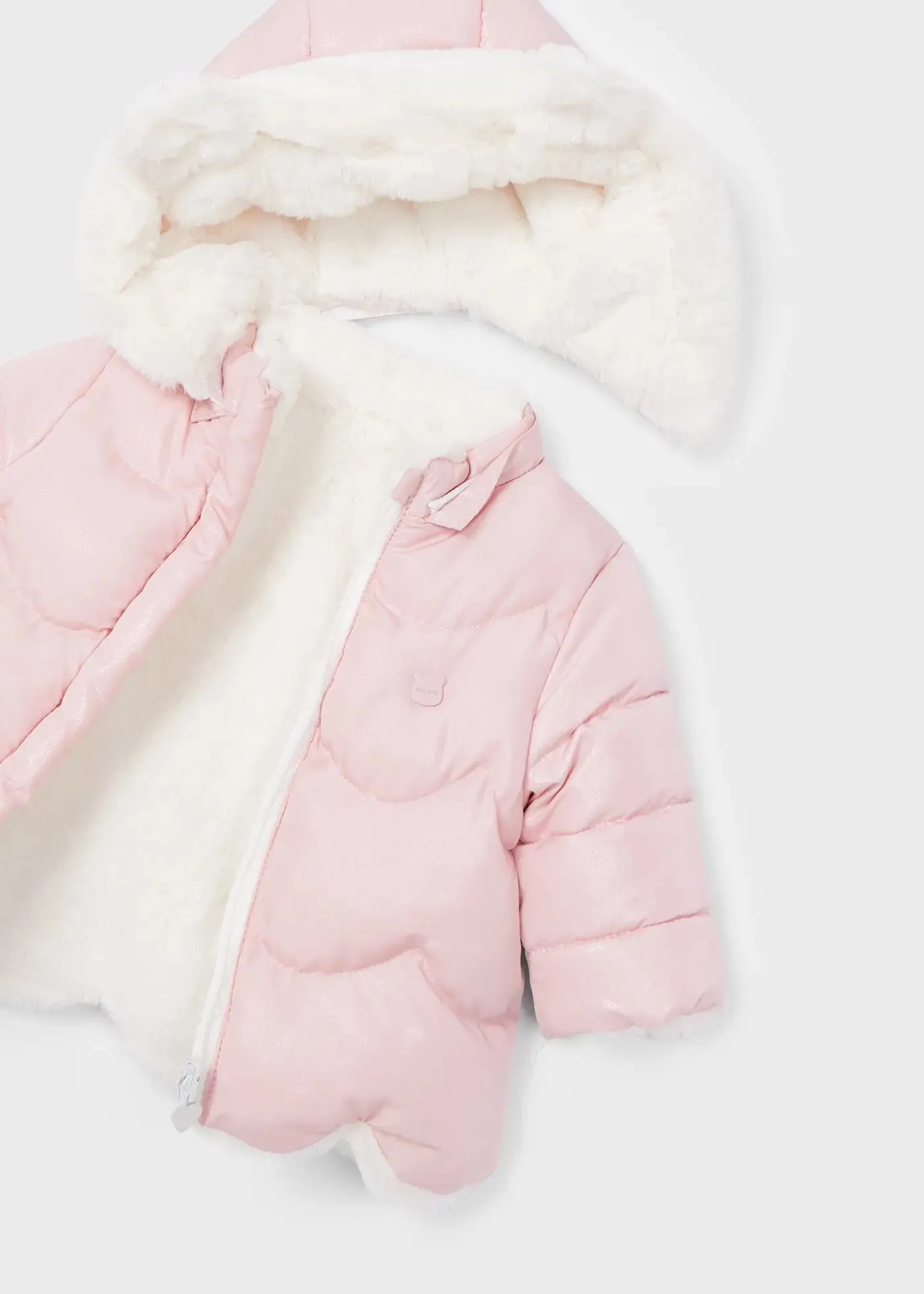 Reversible Faux Fur Coat Newborn | Mayoral