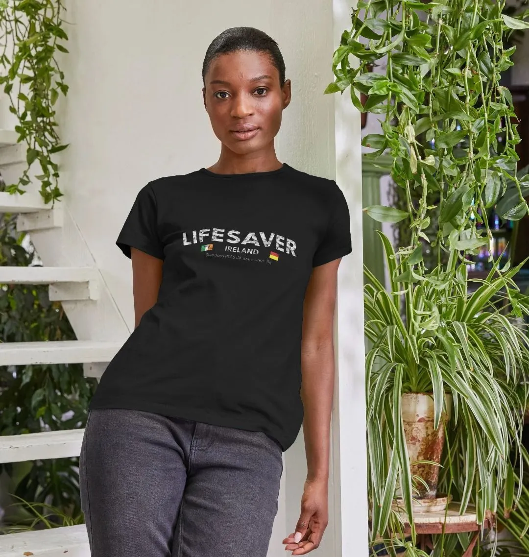 RLSS UK | Lifesaver Ireland Women's T-shirt | Short Sleeve Organic Cotton T-shirt