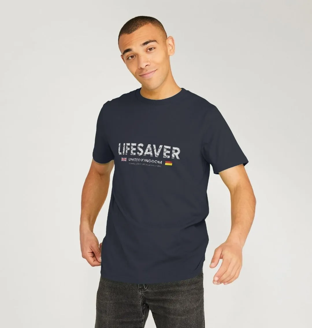 RLSS UK | Lifesaver UK Men's T-shirt | Short Sleeve Organic Cotton T-shirt