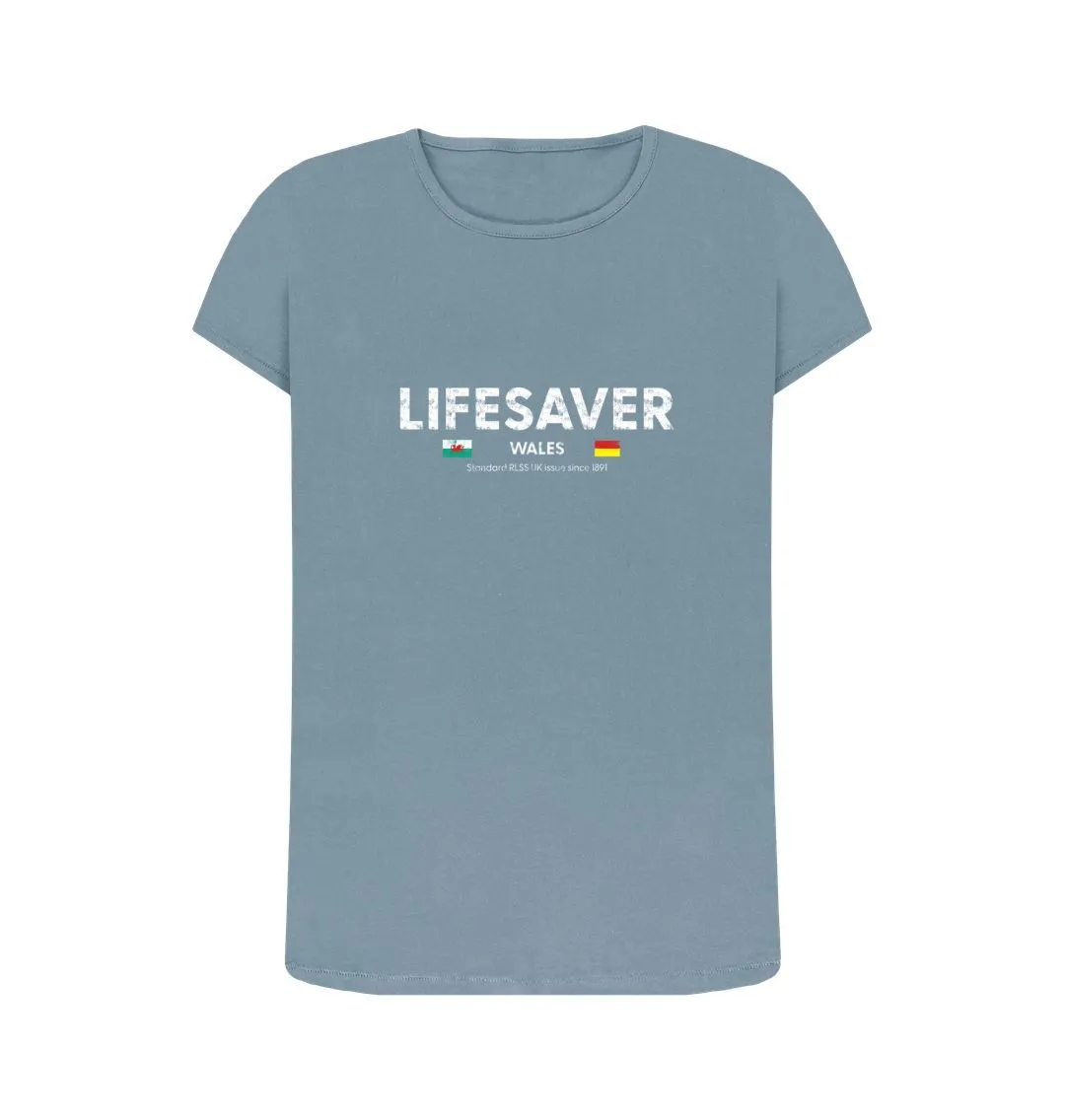 RLSS UK | Lifesaver Wales Women's T-shirt | Short Sleeve Organic Cotton T-shirt