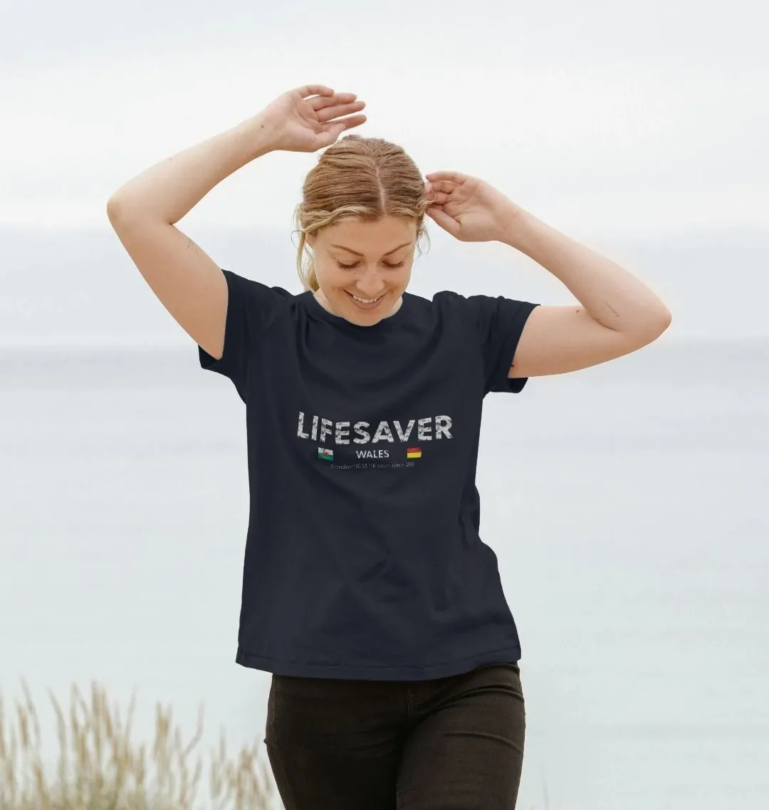 RLSS UK | Lifesaver Wales Women's T-shirt | Short Sleeve Organic Cotton T-shirt