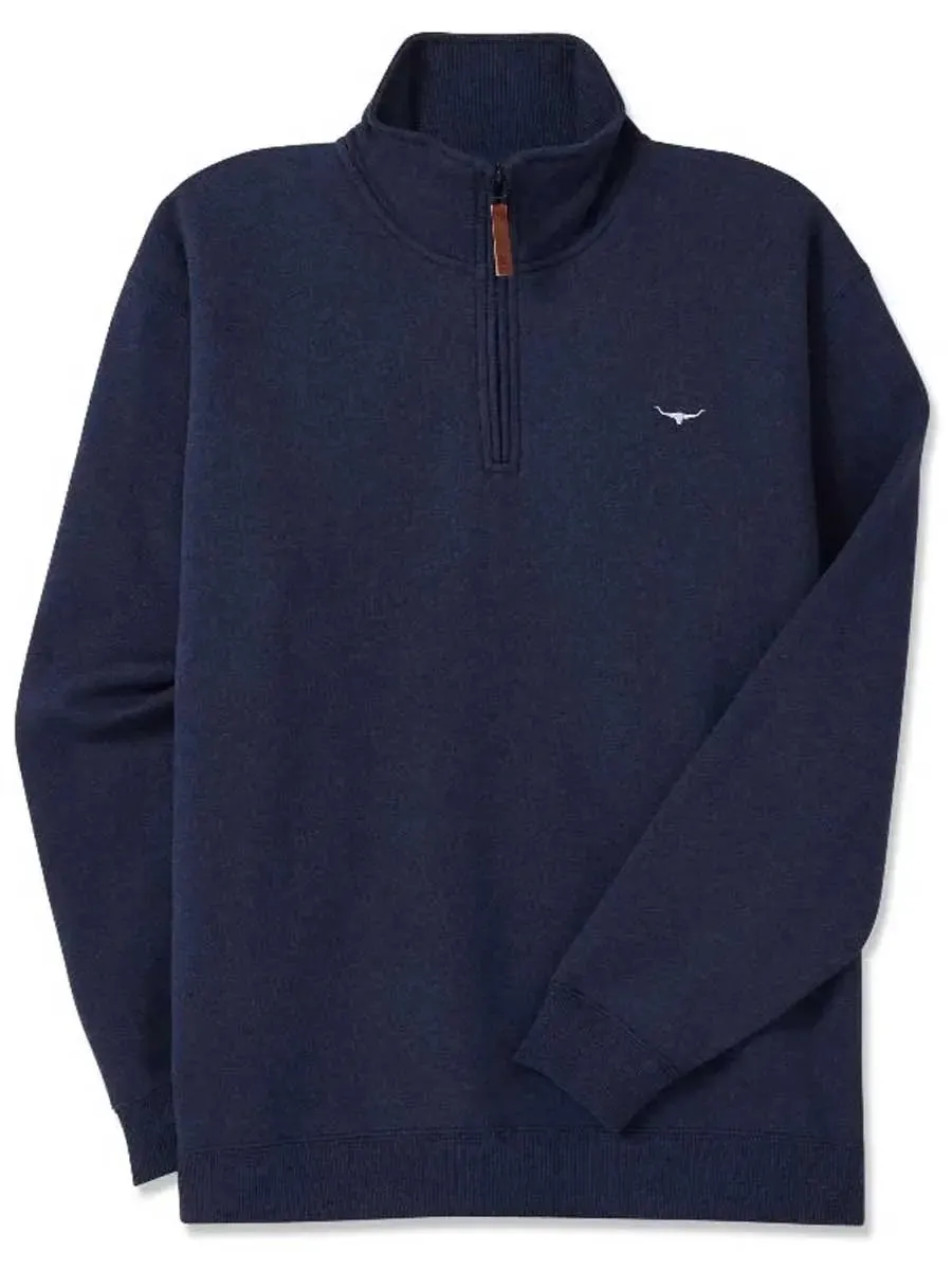 RM WILLIAMS Mulyungarie Quarter Zip Fleece - Men's - Navy