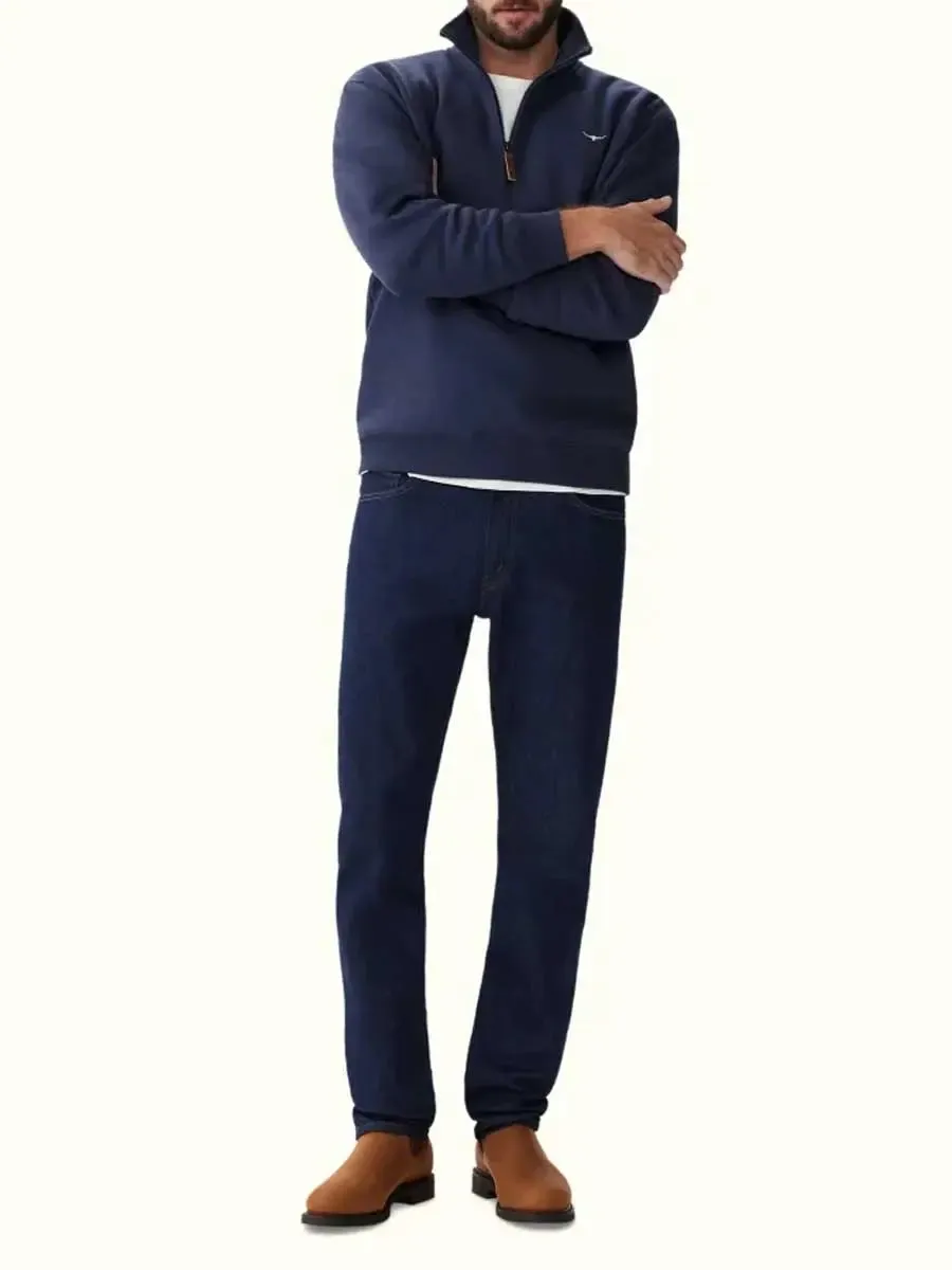 RM WILLIAMS Mulyungarie Quarter Zip Fleece - Men's - Navy