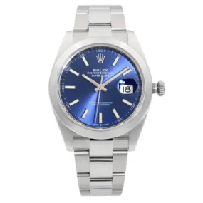 Rolex Datejust 41 Steel Blue Dial Oyster Band Automatic Mens Watch  TFJ-142508727