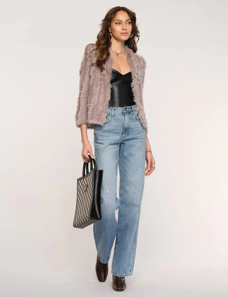 Rosa Fur Jacket - Pewter