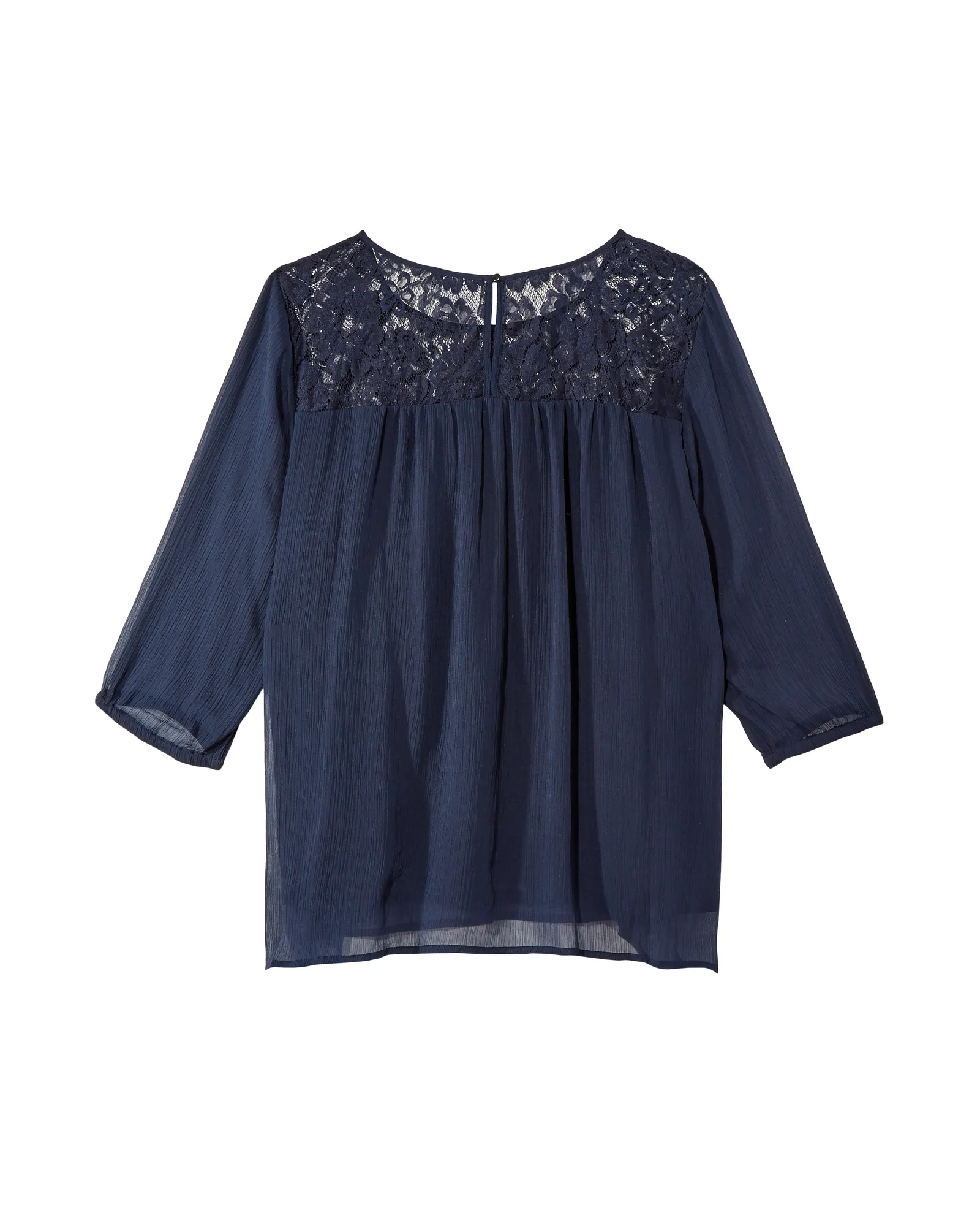 Rosie Lace Detail Blouse | Navy