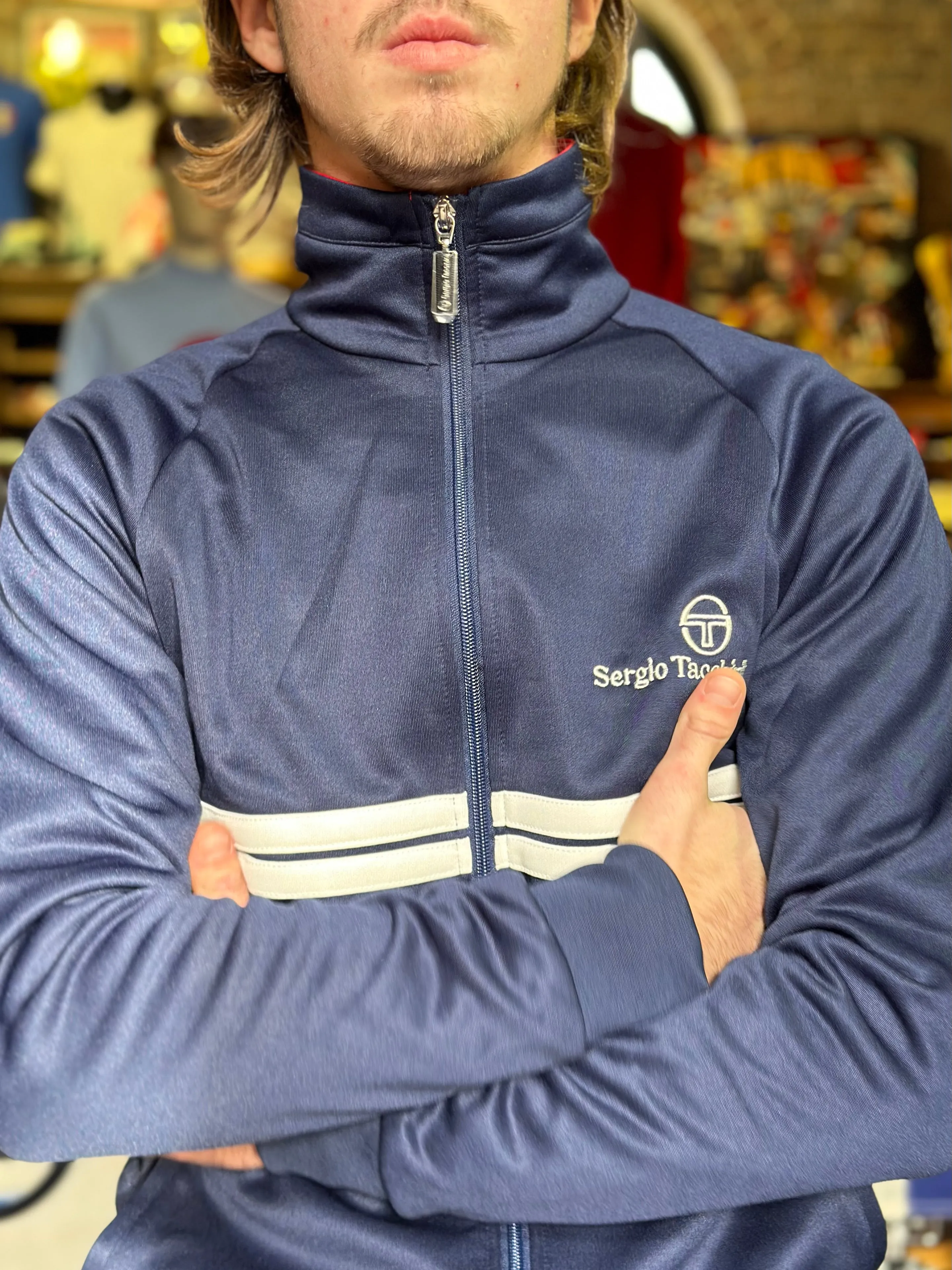 Sergio Tacchini - New Dallas Maritime Blue / Adrenaline Rush / White - Track top