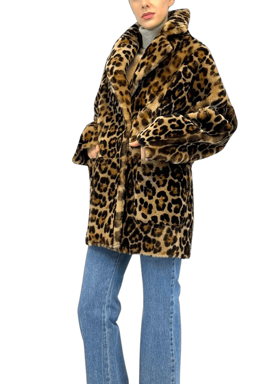 SHEARLING LEO PRINT