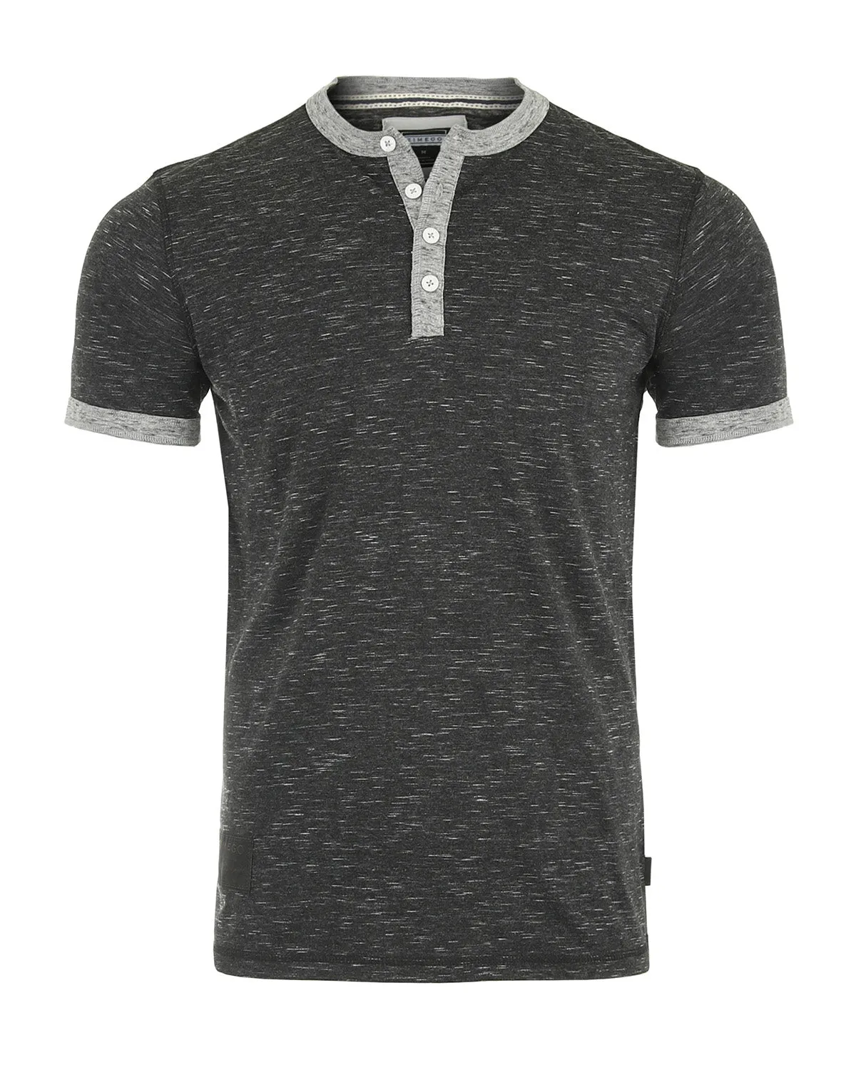 Short Sleeve Contrast Ringer Henley