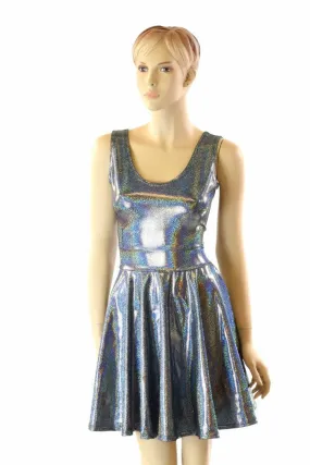 Silver Holographic Tank Dress