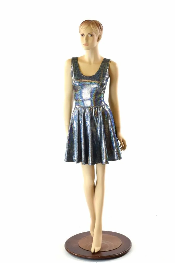 Silver Holographic Tank Dress