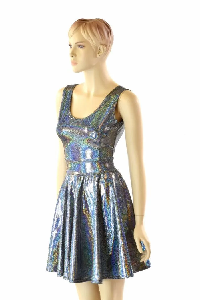 Silver Holographic Tank Dress