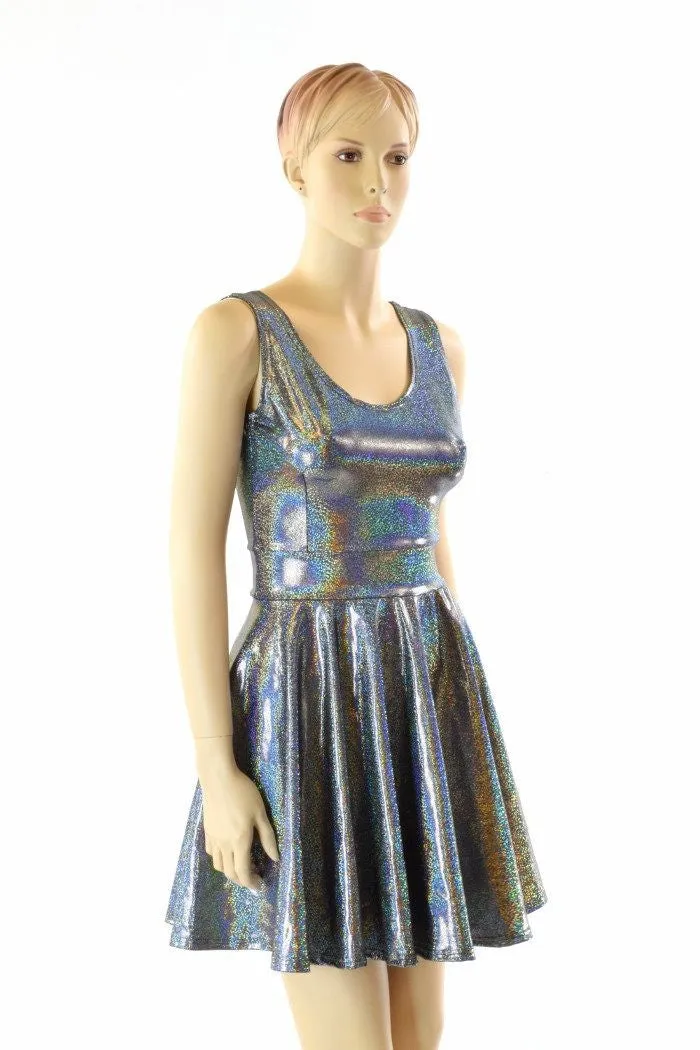 Silver Holographic Tank Dress