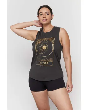 Spiritual Gangster Moon Muscle Tank - HO10411041 - Womens - Vintage Black