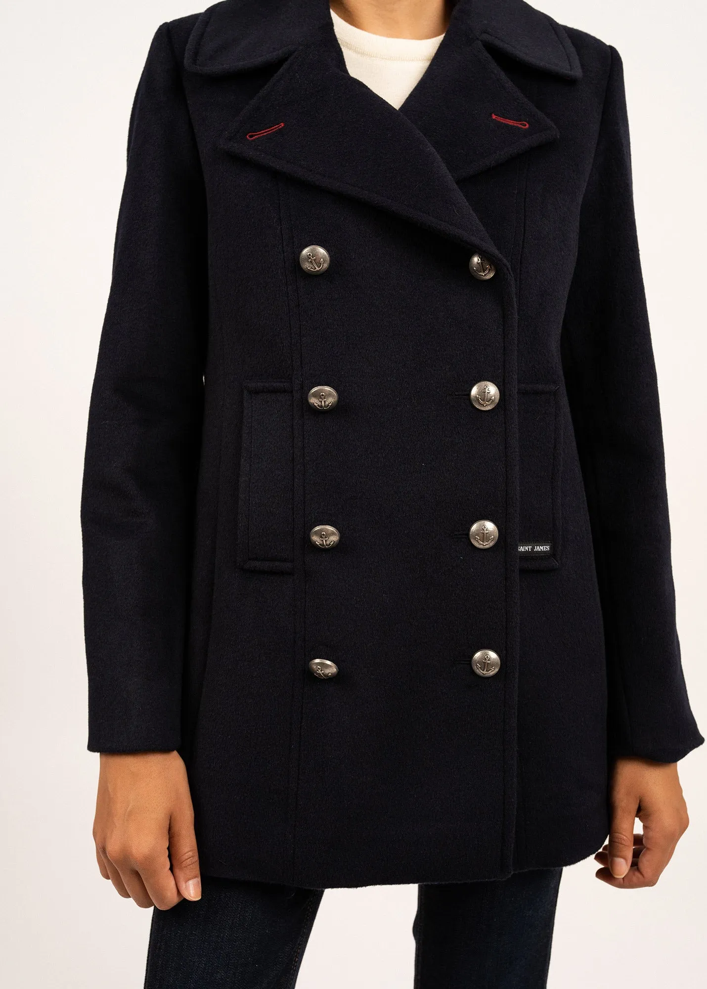 St Briac peacoat - in wool (NAVY)