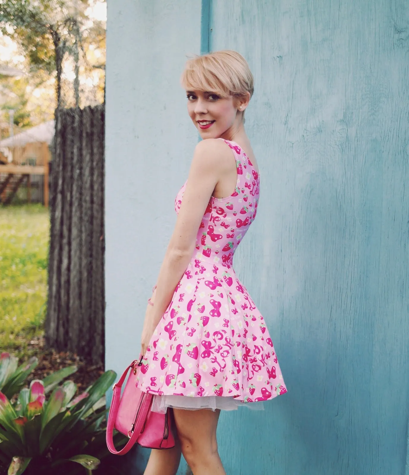 Strawberry Ribbon Skater Dress [Made To Order]