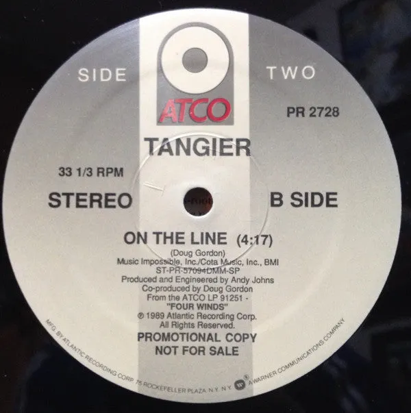 Tangier - On The Line (12", Single, Promo) (NM or M-)