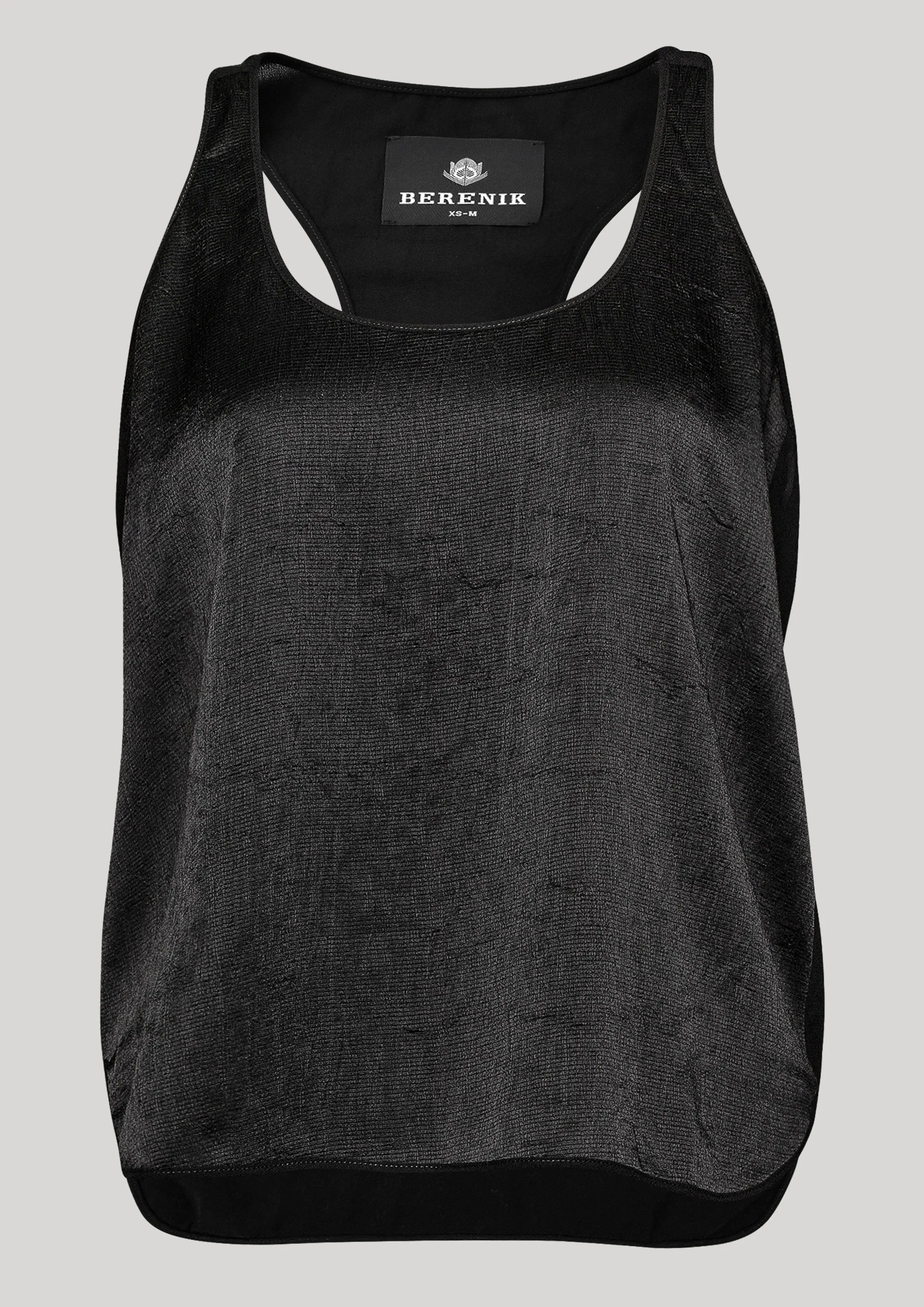 TANK TOP BLACK SHINY