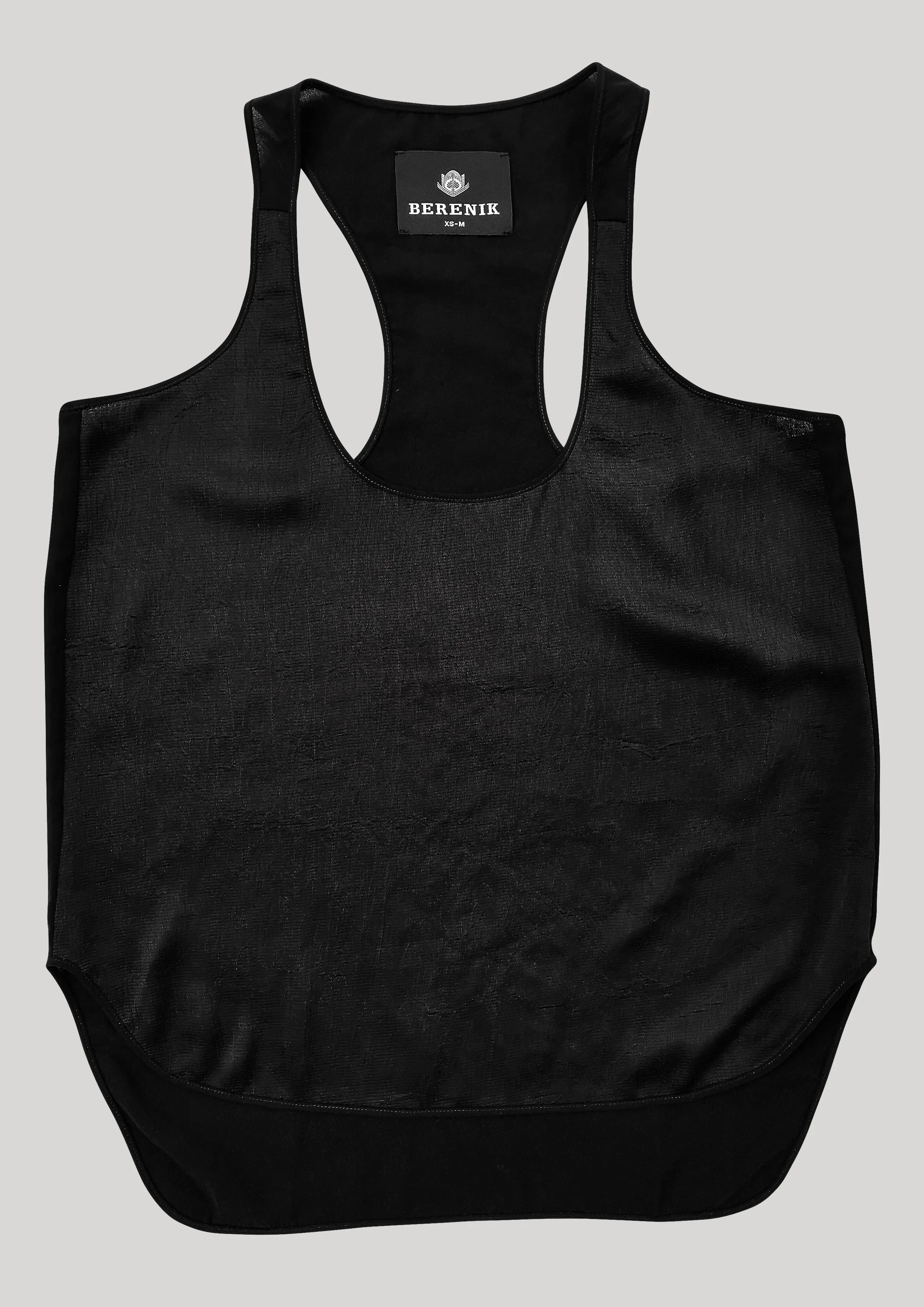 TANK TOP BLACK SHINY