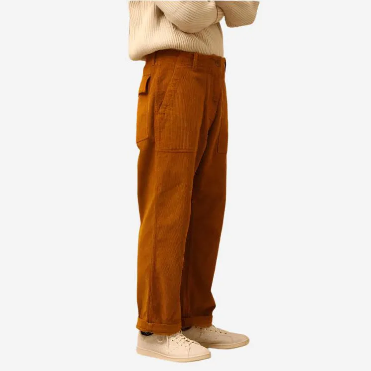 Texas Washed Corduroy Fatigue Pants - Mustard