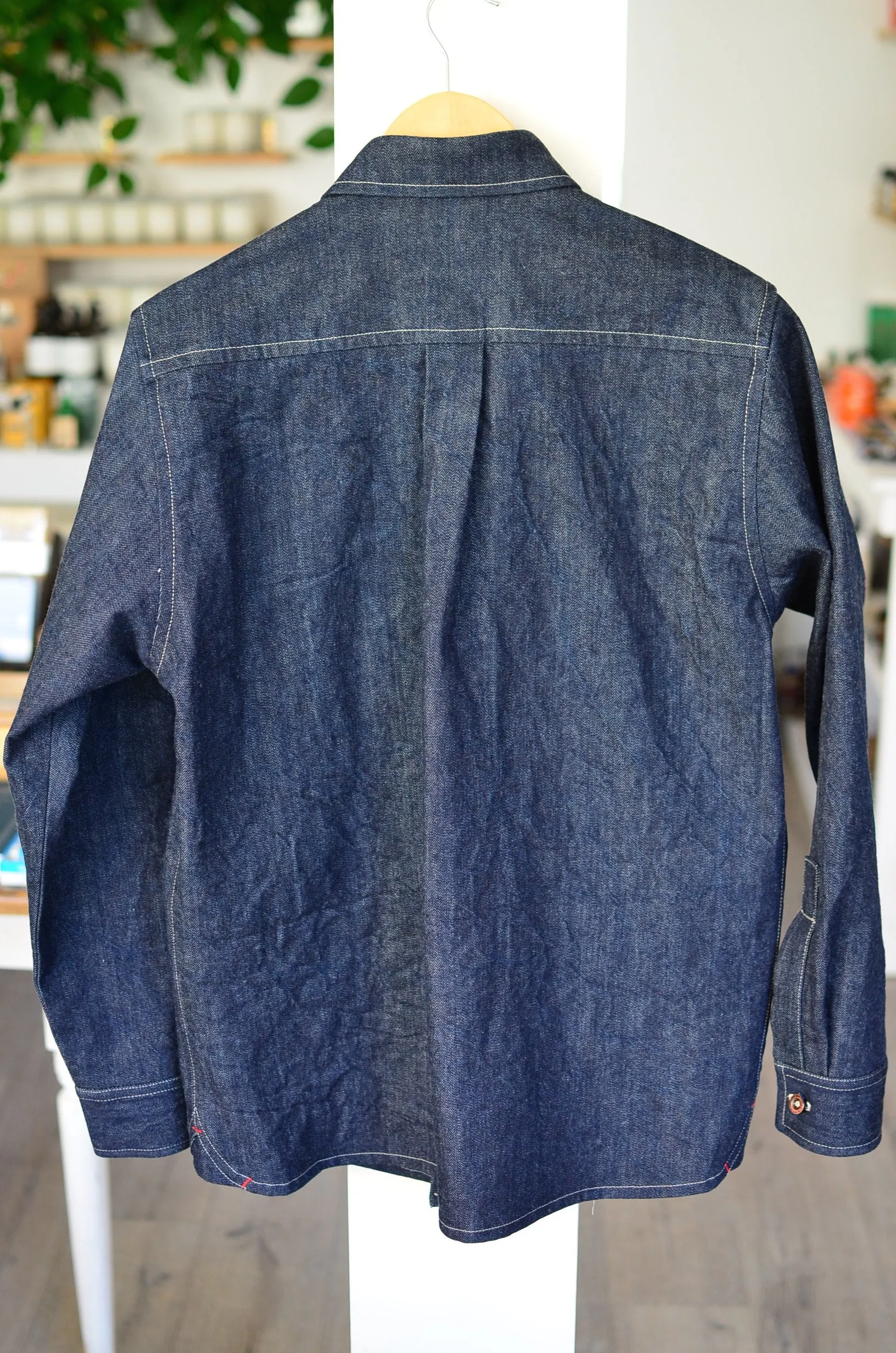 THE DOCKS DENIM WORK SHIRT - DEEP INDIGO