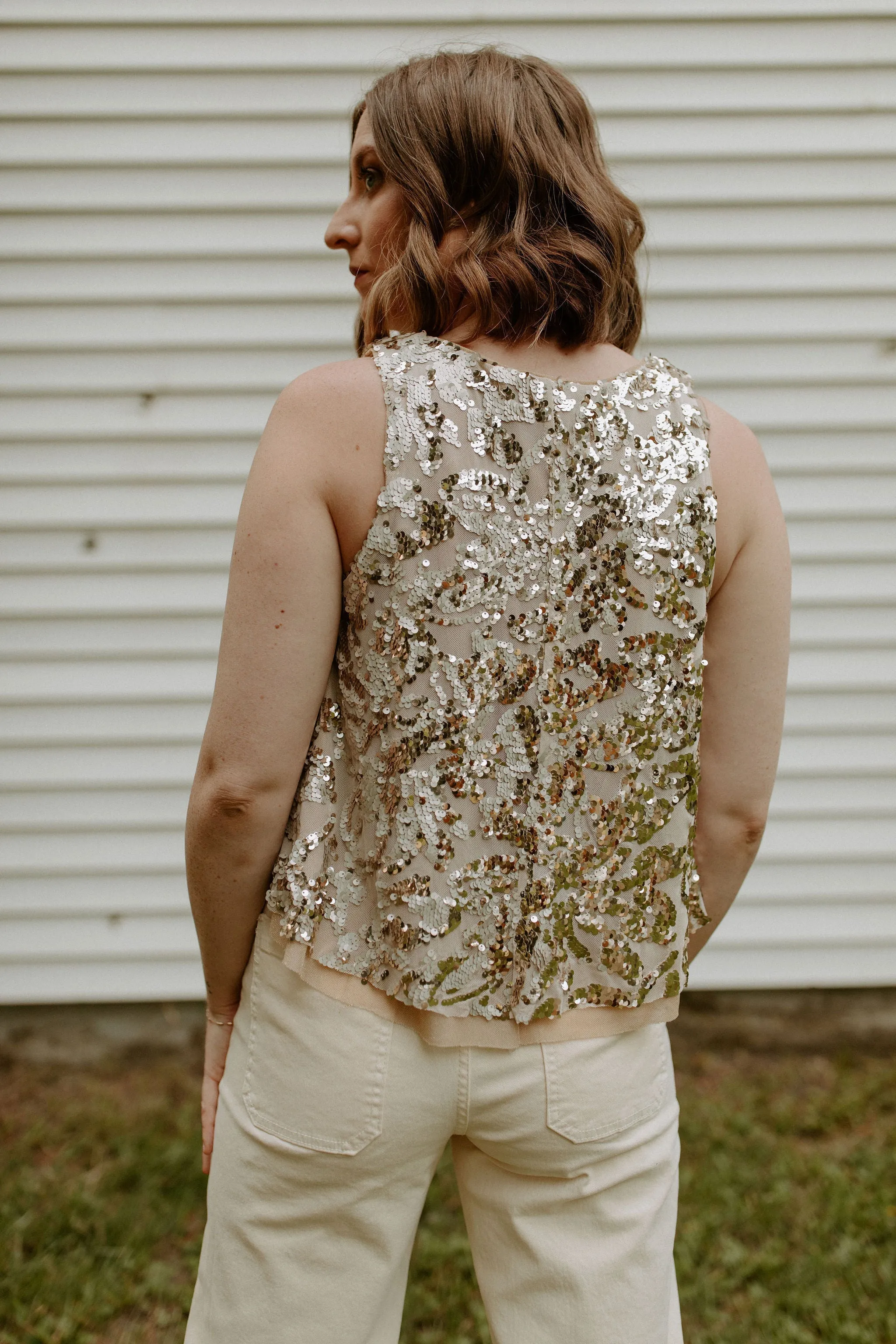 The Golden Avenue Sequin Top