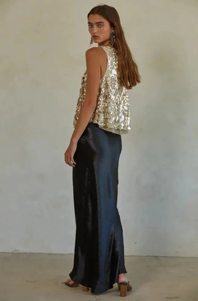 The Golden Avenue Sequin Top