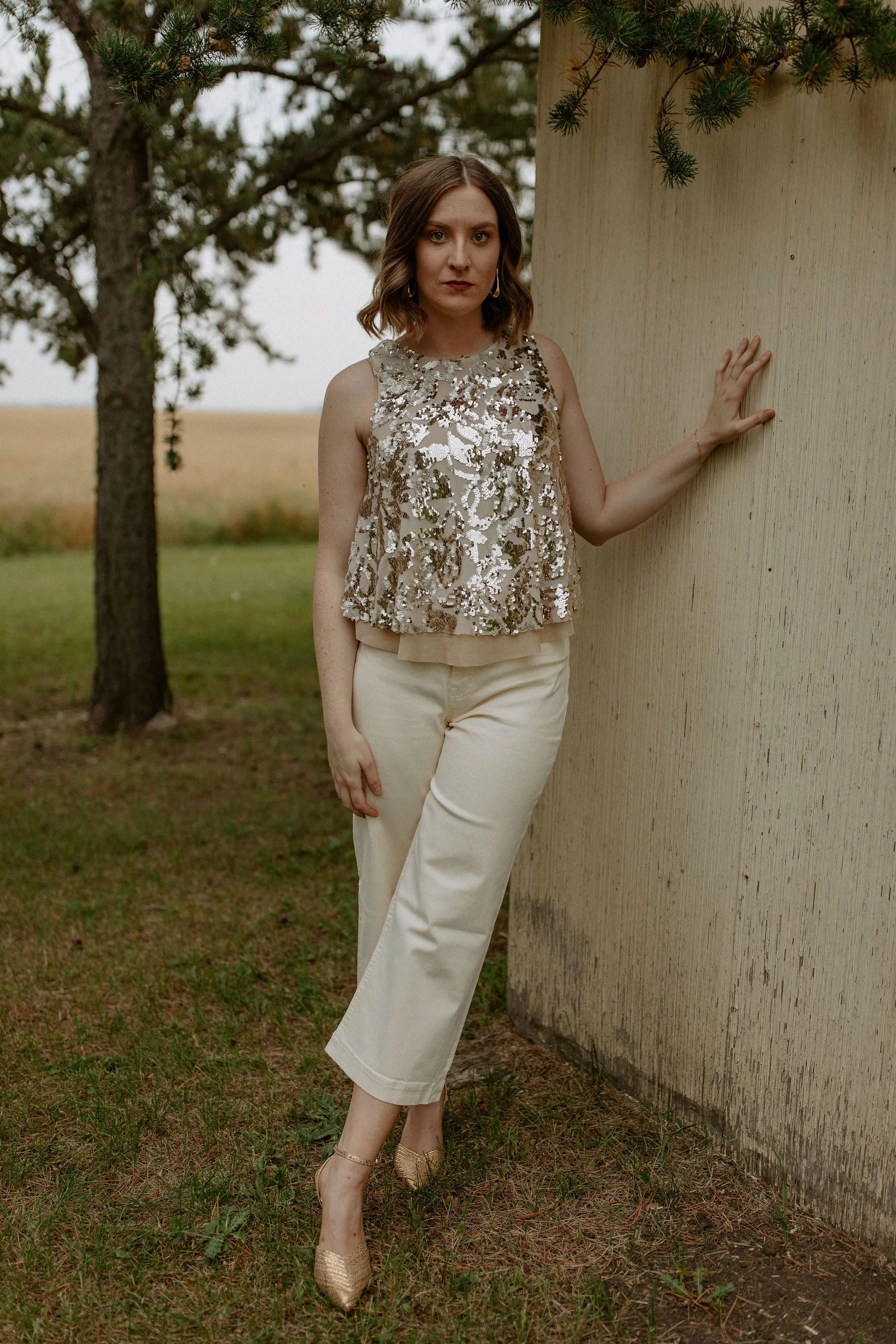 The Golden Avenue Sequin Top