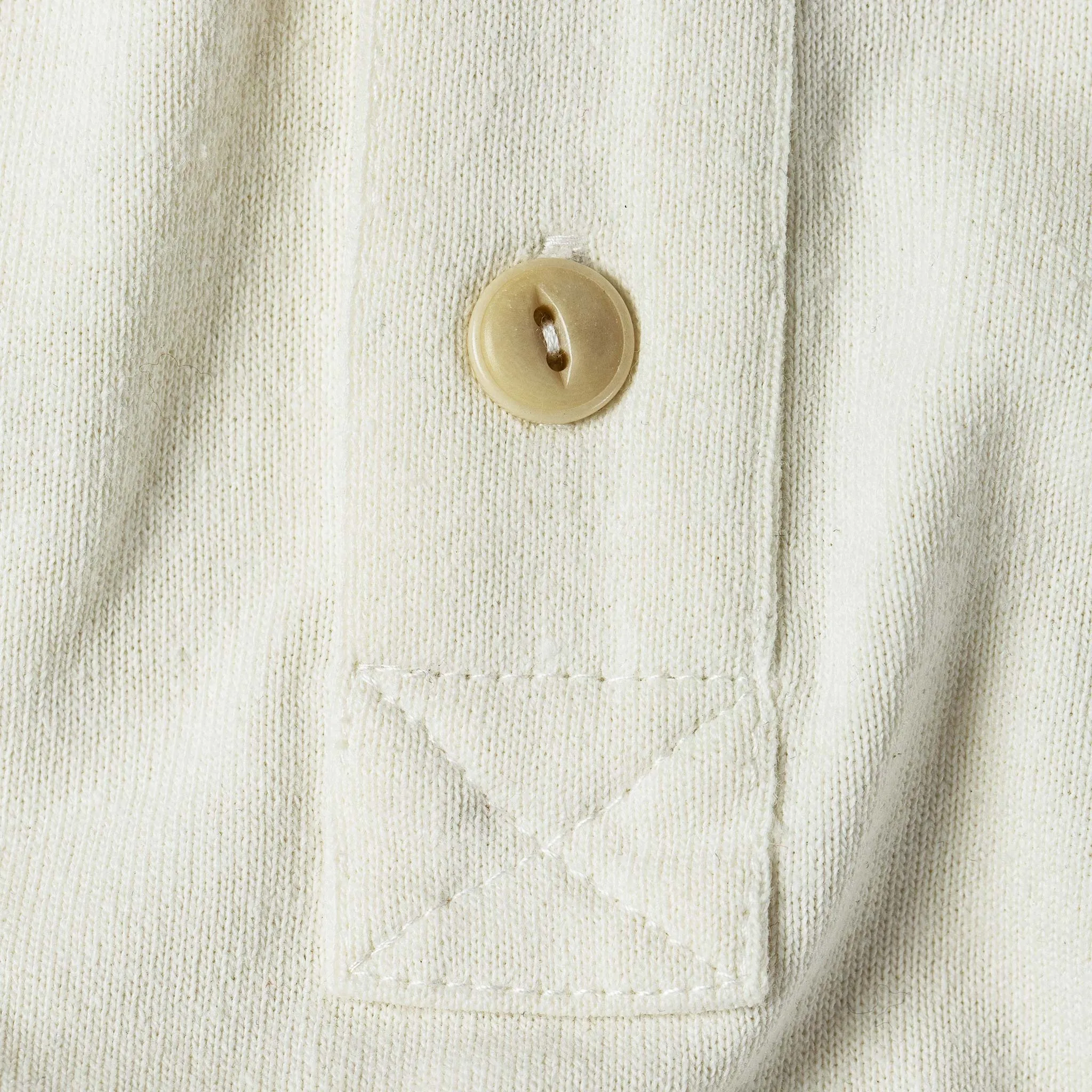 The Short Sleeve Heavy Bag Henley in Natural