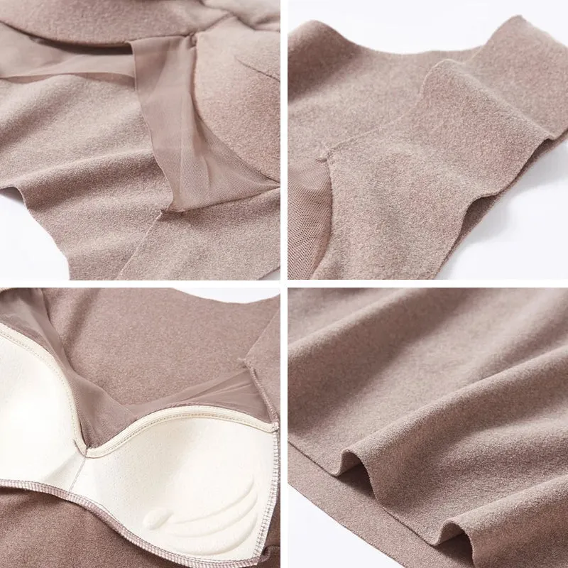 Thermal underwear with built-in chest pad